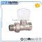 ART.5035 China factory low price lead free customized forged npt brass male threaded angle radiator valve with white handle