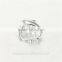 Dolphin Shape Mother And Child Sterling Silver Crystal Charm Pendant