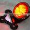 custom motorcycle led brass tail light-covers over tail Rodda / red lens - Bike RetroTail Light