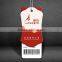 Custom design fashional paper garment hang tag for clothing