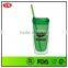 Eco-friendly Double Wall 16oz Clear Acrylic Tumbler With Straw