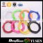China factory supplied elastic colorful shoelaces with black fasteners