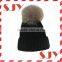 New arrival custom racoon pom pom beret hat