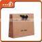 Cheap printed custom made brown shopping paper bag