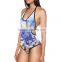 2016 Women swimsuits 3D Print Hollow Beachwear Plus Size N2-289