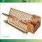 BH002/Bamboo Scissor Style Folding Dish Rack Plate Flatware Holder Set