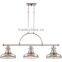Brushed Nickel 3 Light 53" Linear Chandelier