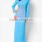 Beaded long sleeve chiffon two color young women muslim dress