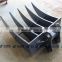 hot sales excavator root rake bucket