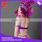 Elegant handmade purple feather headdress rhinestone beaded queen carnival costumes