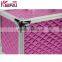 Popular 2015 Hot Sell Wholesale Purple Pu Portable Tool Box Beauty Salons