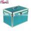 Multi Purpose Aquamarine Grid Pattern Lacquer Box Of Jewelry