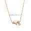 Beautiful Floating Crystal Bow Tie Girl's Charm Necklace