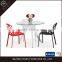 Hot Sale Metal Wire Dining Table Clear Glass in Korea