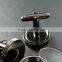 14mm Gun Black Plated Brass Round Bezels Base Tray Setting Photo Frame Custom Cuff Links Wedding Cufflinks Blank 1500042