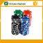 oem game chips six dices pattern colorful plastic poker chips