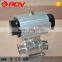sanitary no retention 3pc pneumatic ball valve 3 inch