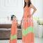 2016 Children Clothing Wholesale Mommy And Me Maxi Dress, Latest Girls And Mommy Summer Dress Sleeveless Outfits