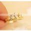 Korea fashionable crystal small Crown diamante rings