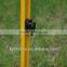 Fiber reinforced plastic tread in post for electric fence ropes and tapes