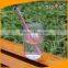 24 oz Plastic Mason Jar With Mood Straw.