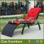 Aluminum beach chairs rattan recliner sun lounger