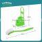 Toprank New Design Bathroom Accessories Colorful Long Handle Toilet Cleaning Brush Plastic Curved Toilet Brush With Holder