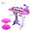 Dongguan toys manufacturer Customized Plastic 37 keys Piano, Kids Electronic Music Keyboard Playset, Toys Music Instrument Set