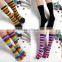 High quality long section colorful strip five fingers socks long stocking toes socks