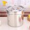 stainless steel Tall large stock pot with lid
