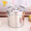 stainless steel Tall large stock pot with lid