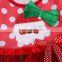 Babykids Girls Long Sleeve Christmas Santa Party Dot Dress With Layer Tulle Tutu