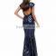 Oem supplier latest long bodycon dress design fashionable for sexy women with beadsn dress beaded trim for wedding dress