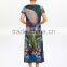 Wholesale chromatic wrinkle clothing slimming A-line dress for lady