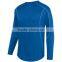Youth Style Pullover Mens Train Shirts Long Sleeve Curved Bottom 100% Polyester Wicking Fleece Material