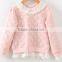 Pure cotton sweater cute baby hooded garments woolen sweater designs for children