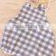 Soft Cotton Unisex Romper Newborn Grey Gingham Pattern Infant Baby Romper
