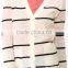 boyfriend style Y neck button up stripe cardigan 2015 woman with patch pockets