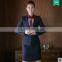 Custom Sample Office Uniforms Ladies Long Coat Design Women Office Suit