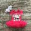 girls Halloween tutu romper infant toddler girls Halloween outfits girls hot pink with skull chiffon tutu romper with headband