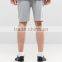 Men's Slim Fit Jersey Shorts With Zips In Grey Marl