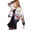 2016 cotton printed feather down jackets coats women winter jacket keep warm