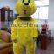 Yellow giant plush teddy bear shape design performance costumes for adults