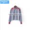 High quality Womens 100% Cotton Long sleeve Embroidery Strip Shirt