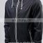 Fashion plain jackets men hooded black windbreaker jacket wholesale