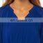 A Forever Fairness Blue Chiffon V Neck Summer Dresses Women