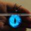 Round Glow in the Dark Necklace Creative Profound Blue Eye Fairy Magical Pendant Women