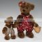 Teddy bear warmth of mother and kid changable clothes plush stuff toy doll