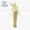 2014 new design cheap star trophy / wholesale trophy figures metal / gold planted metal trophy with wooden base