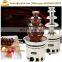 Stainless steel double tower chocolate fountain machine, chocolate fountain machine price